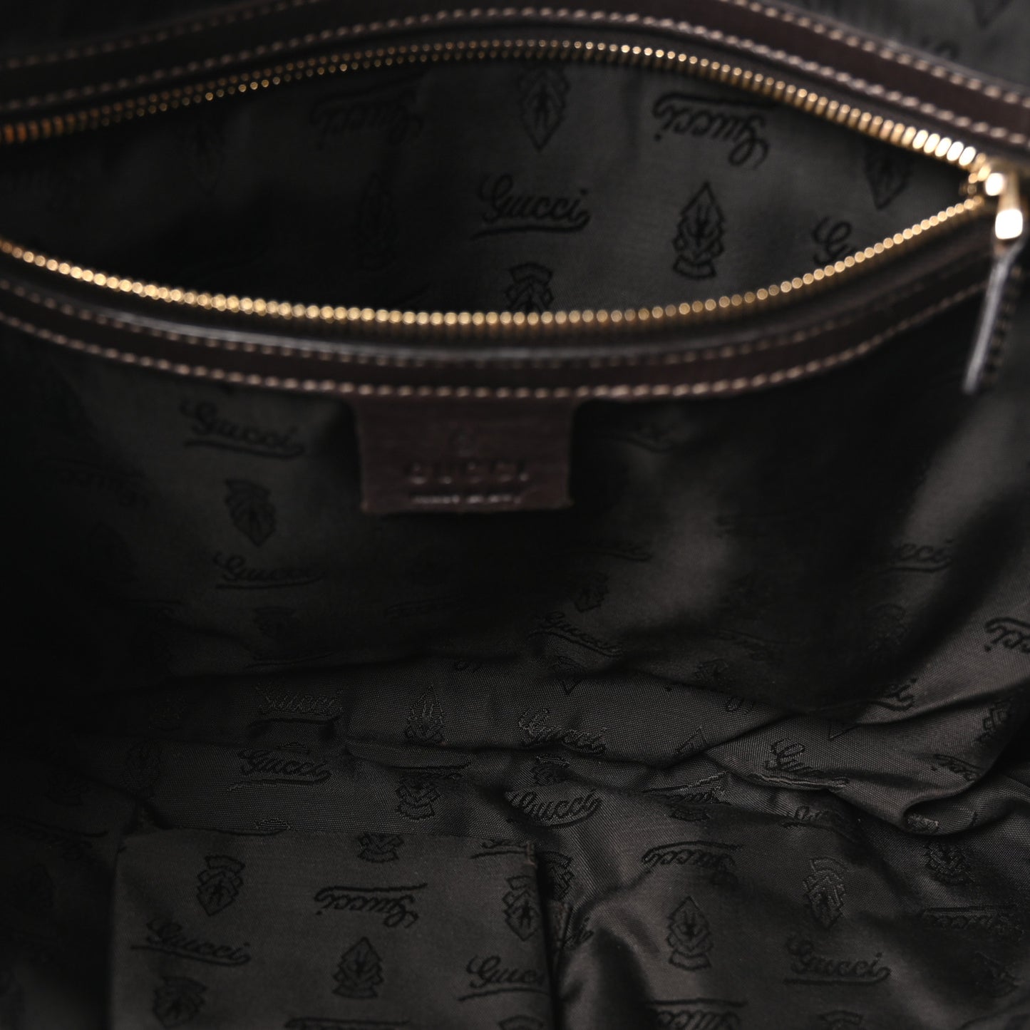 Crystal Monogram Large Hysteria Clutch Brown