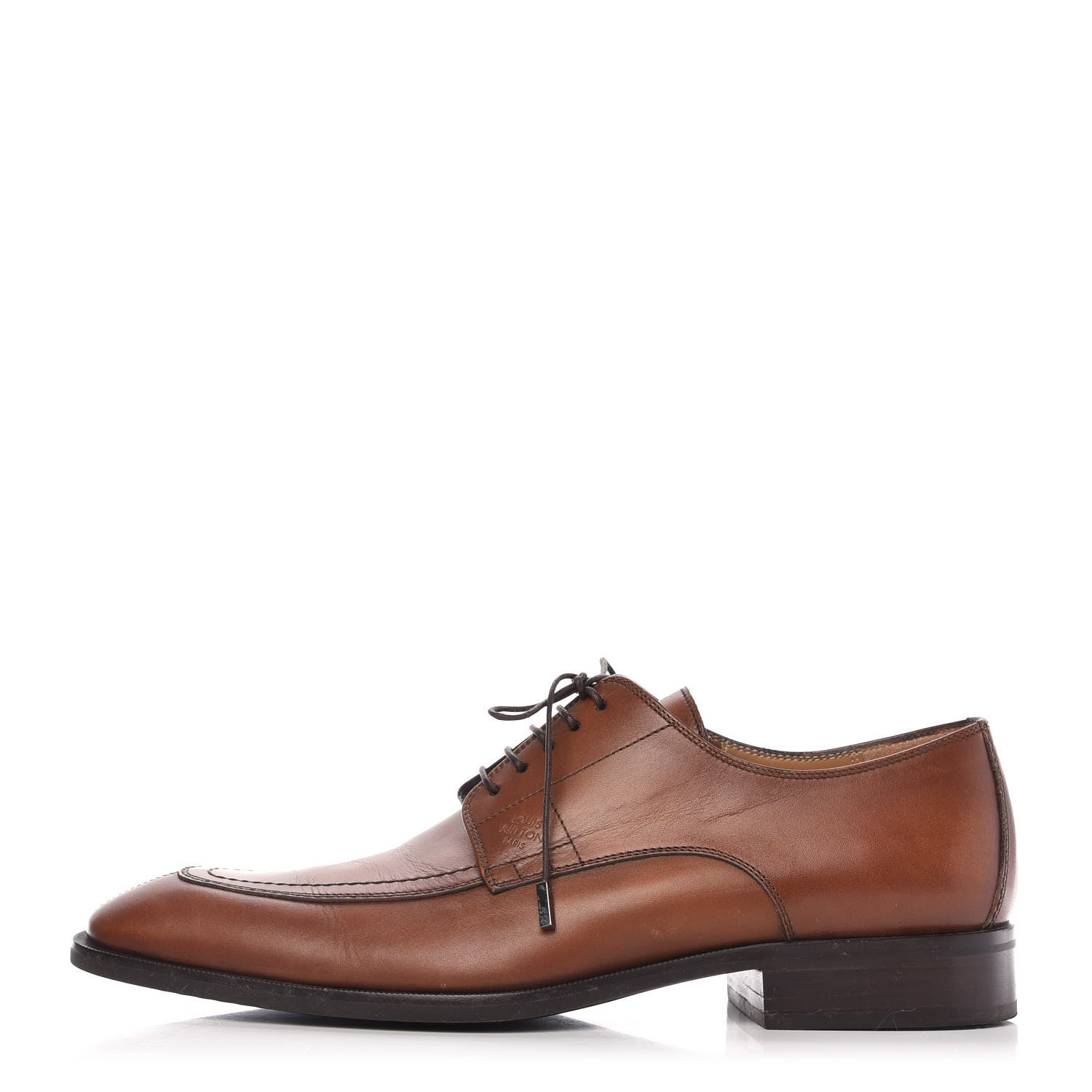 Louis Vuitton Calfskin Mens Derby Shoes 8.5 Brown 1 of 9
