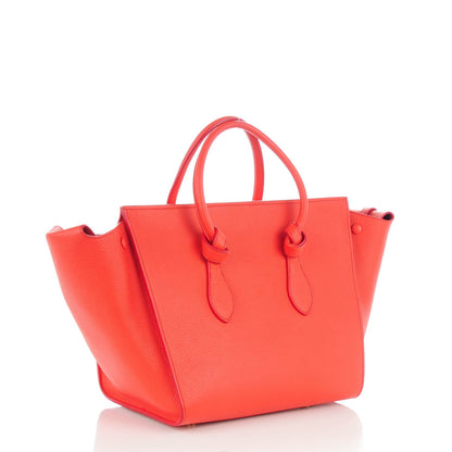 Celine Crisped Calfskin Small Tie Knot Tote Vermillion 4 of 11