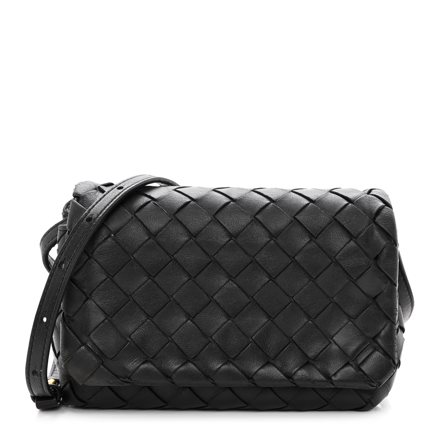 Bottega Veneta Nappa Intrecciato Mini Crossbody Bag Black 2 of 24