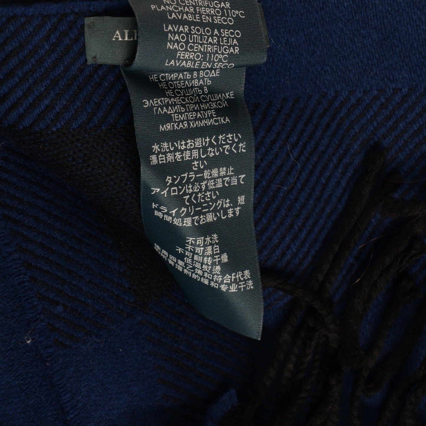 Wool Silk Cashmere Skull Scarf Black