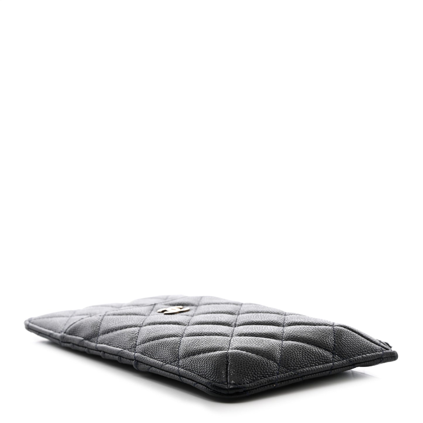 Caviar Quilted Classic iPhone Pouch Navy