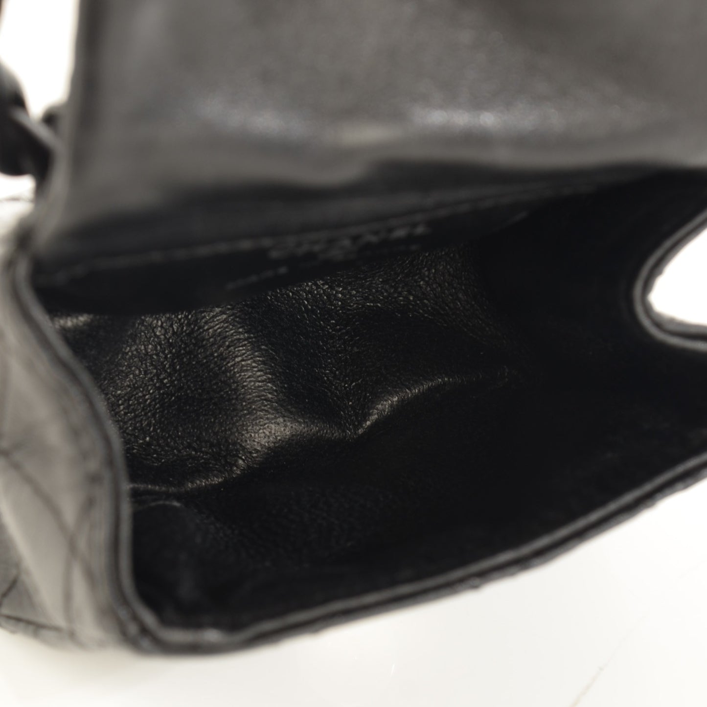 Calfskin Quilted 2.55 Ankle Wrist Bag Black