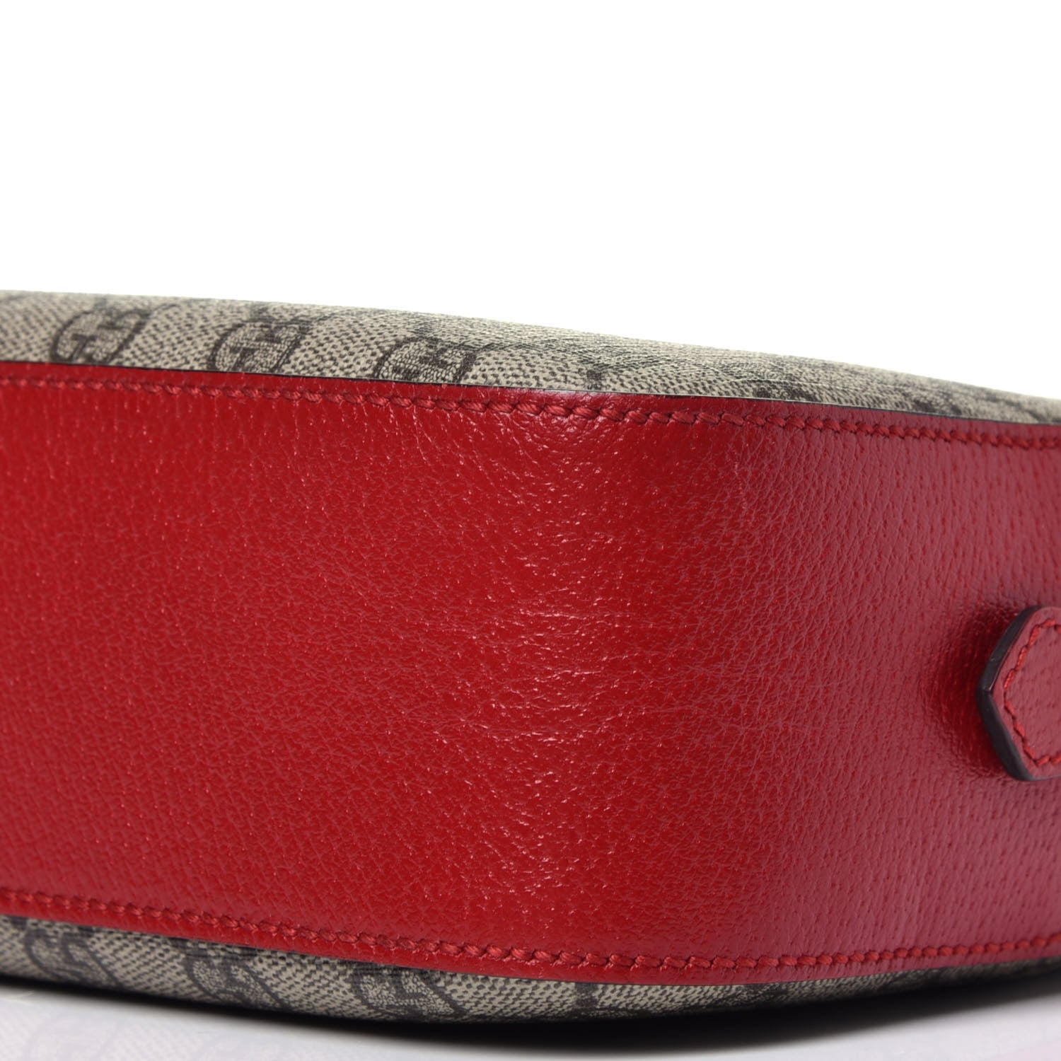 Gucci GG Supreme Monogram Web Neo Vintage Shoulder Bag Beige Red 9 of 9