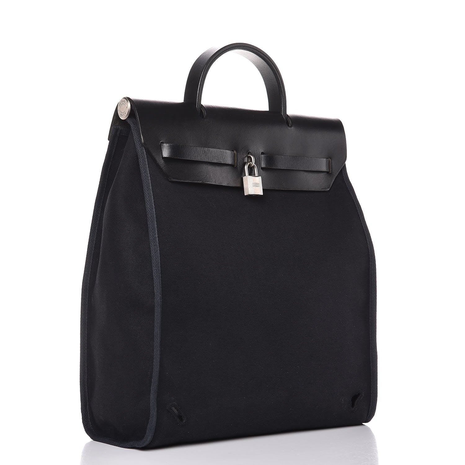 Hermes Military Toile Vache Hunter Herbag PM 31 Black 4 of 24