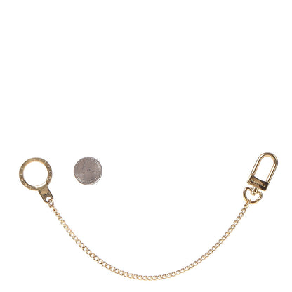 Louis Vuitton Metal Pochette Extender Key Ring Chain Gold 2 of 4