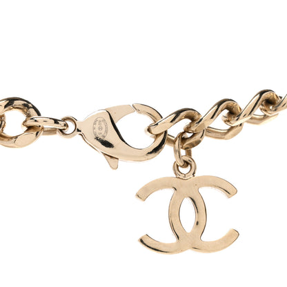 Chanel Pearl Crystal CC Chain Choker Necklace Gold 4 of 4