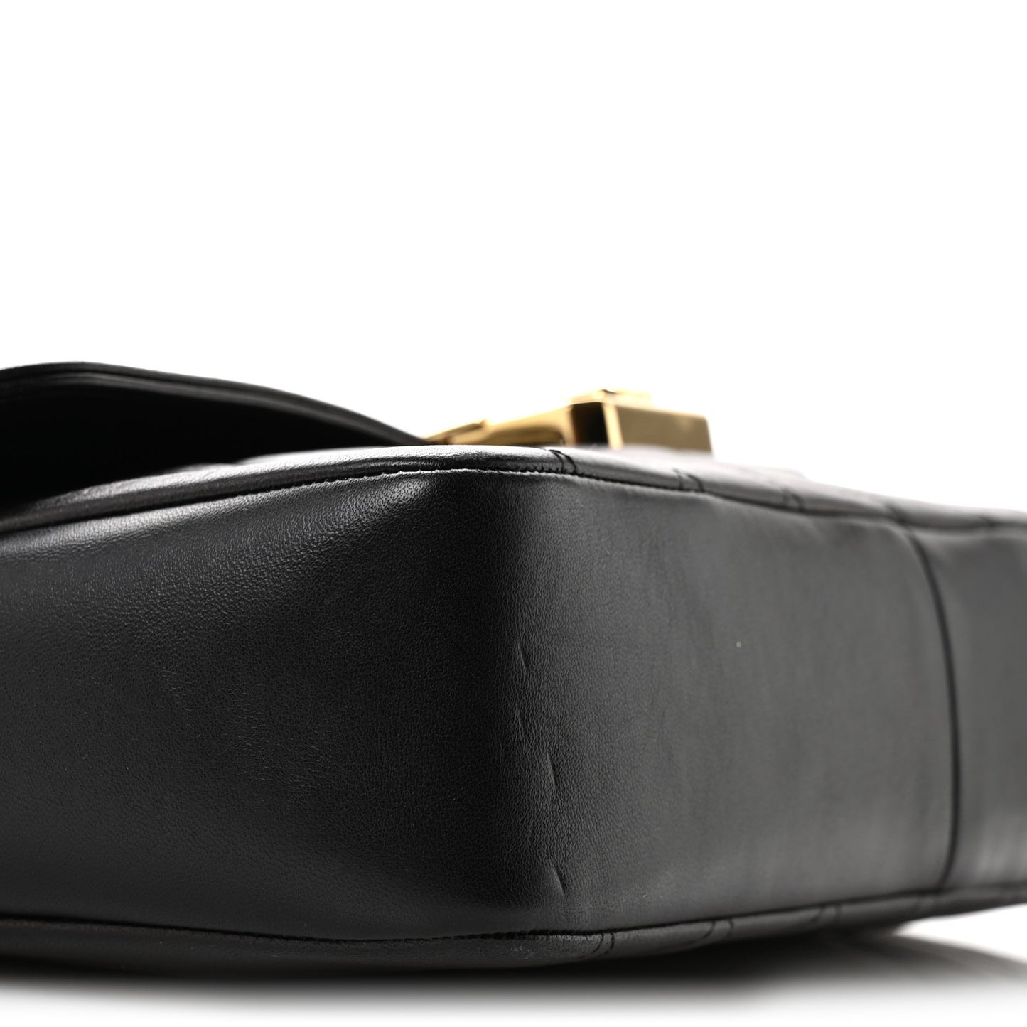 Metallic Lambskin Quilted Large Chic With Me Flap Black