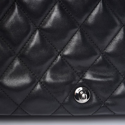 Chanel Lambskin Quilted Large 3 Flap Black 9 of 9