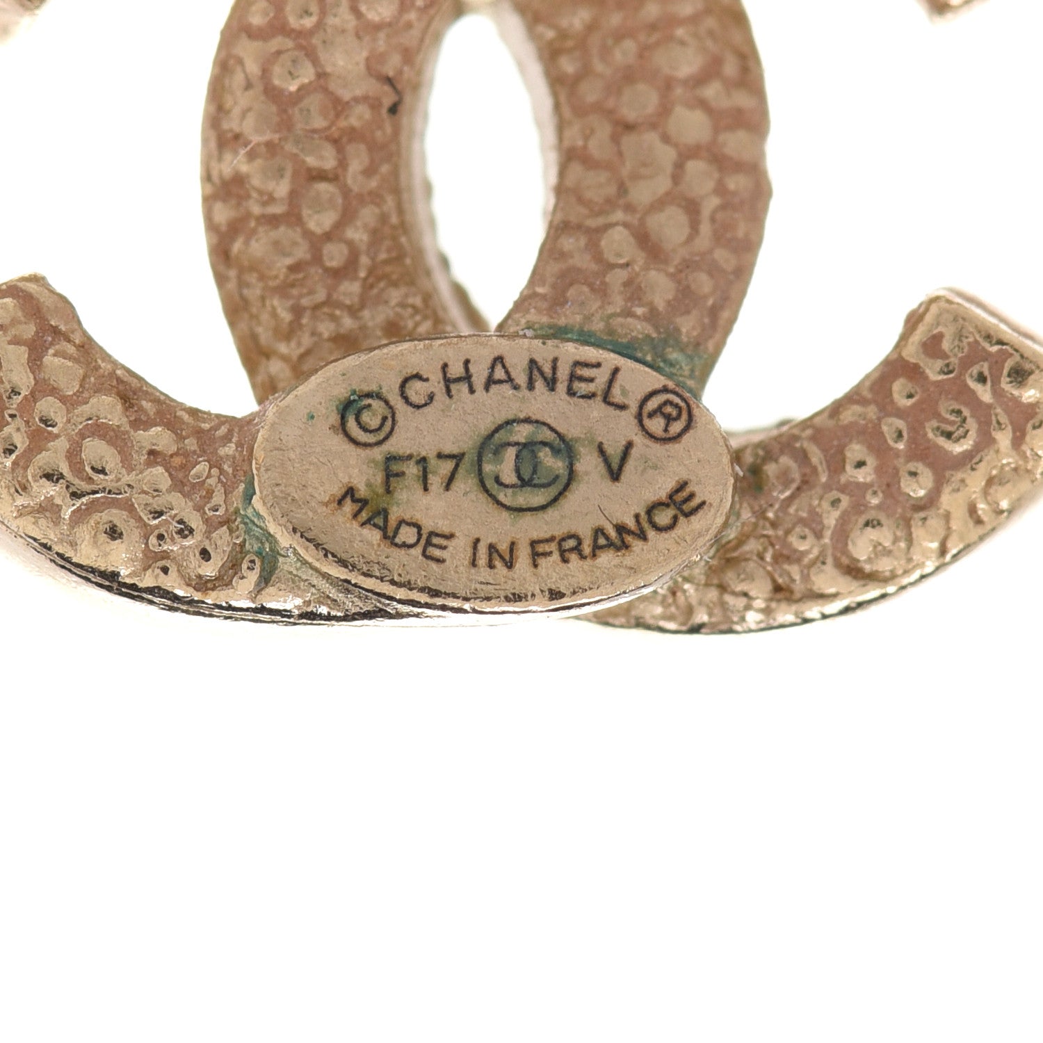 Chanel Crystal Timeless CC Earrings Light Gold 4 of 4