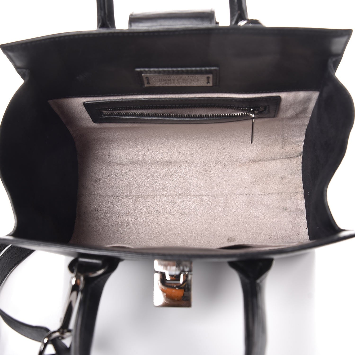Jimmy Choo Calfskin Suede Small Riley Tote Black 290595 – FASHIONPHILE