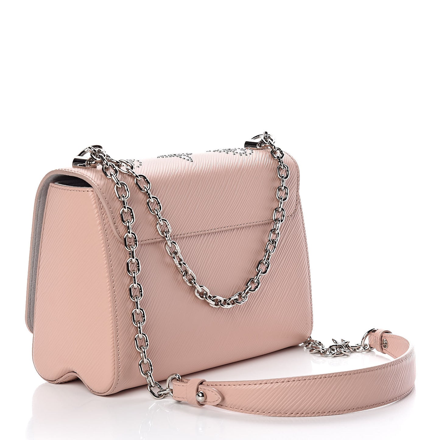 Epi Mechanical Flowers Twist Shoulder Bag MM Rose Ballerine