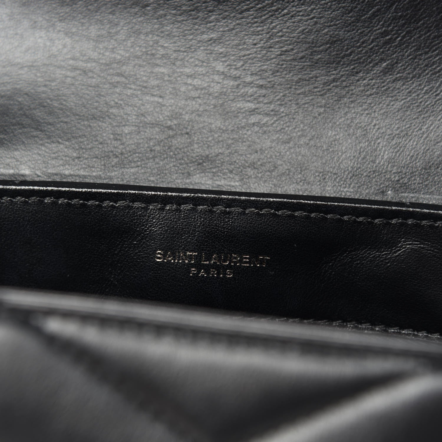 Saint Laurent Calfskin Y Quilted Monogram Toy Loulou Crossbody Bag Black 10 of 12