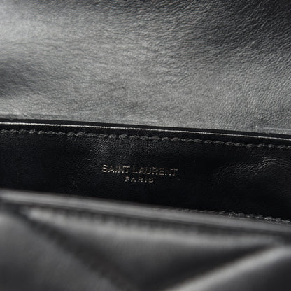 Saint Laurent Calfskin Y Quilted Monogram Toy Loulou Crossbody Bag Black 10 of 12