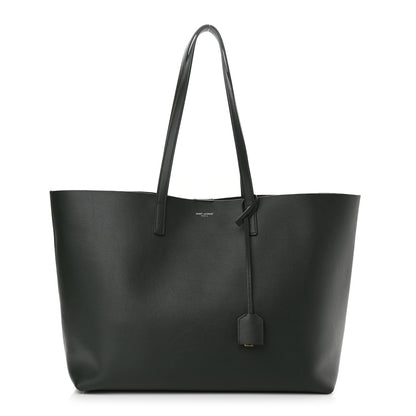 Saint Laurent Calfskin Large Shopping Tote Dark Green 3 of 10