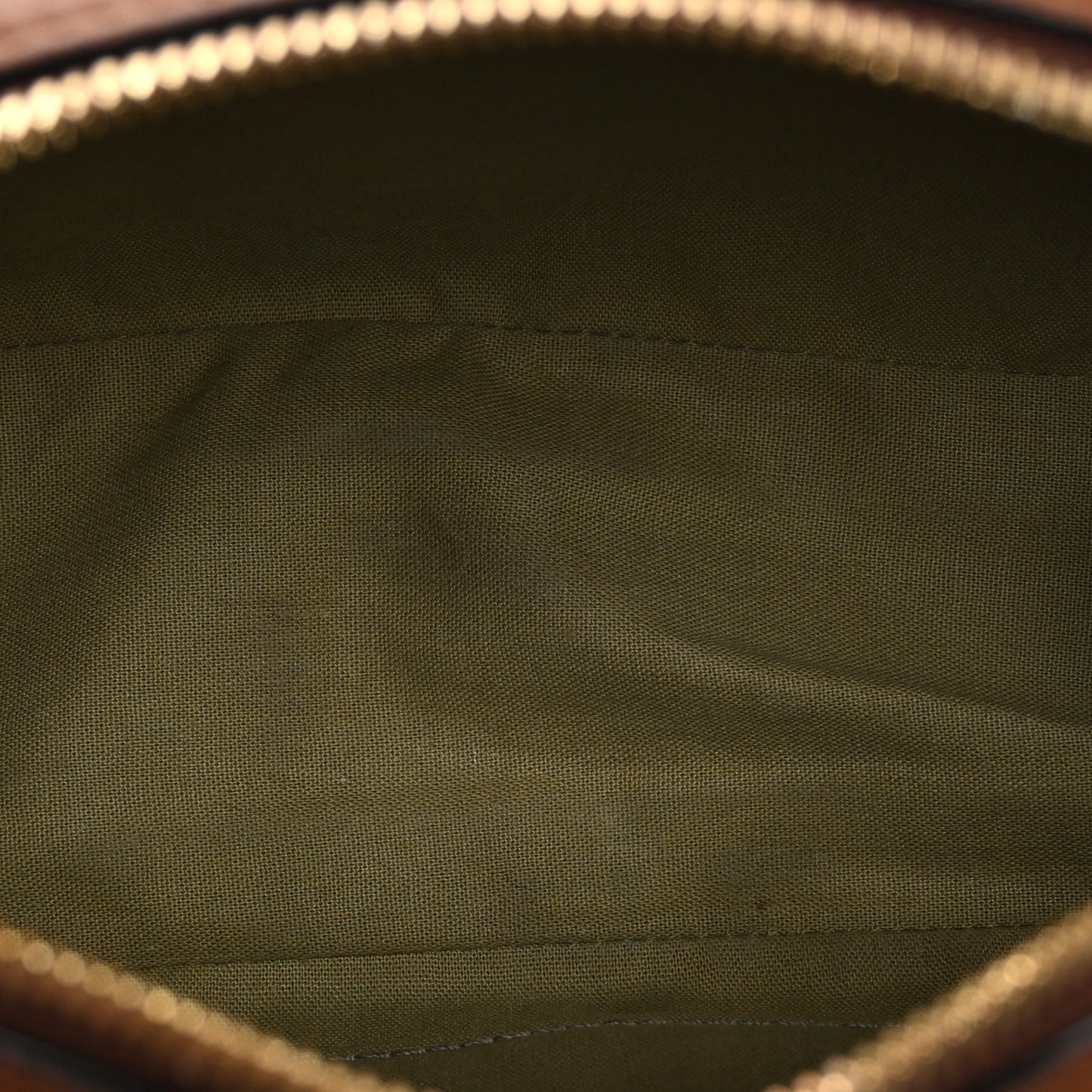 Vintage Canvas Web Shoulder Bag Sand Cuir