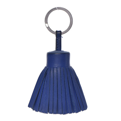 Hermes Lambskin Carmen Tassel Key Holder Bleu Electrique 1 of 4