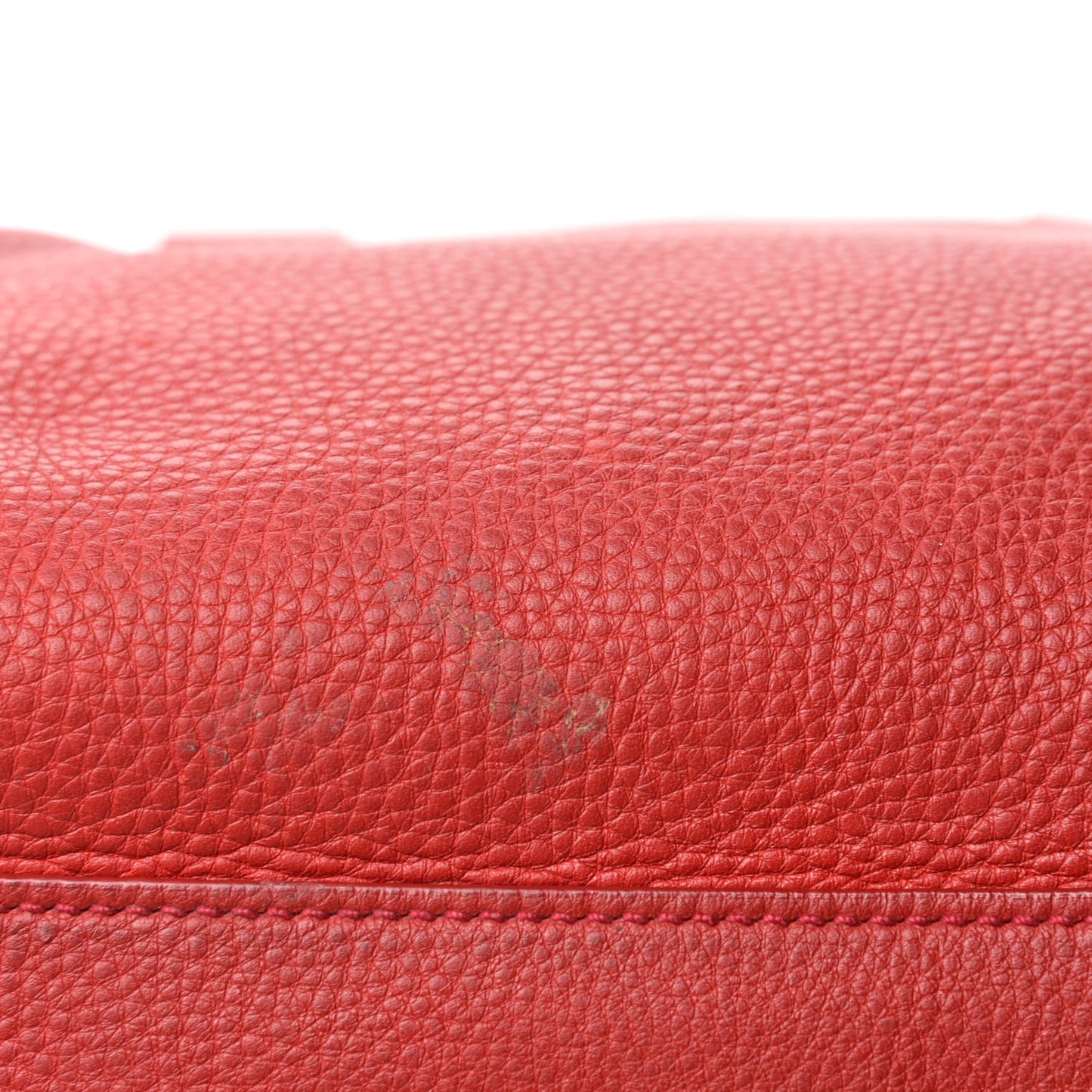 Vitello Daino Top Handle Shoulder Bag Rosso