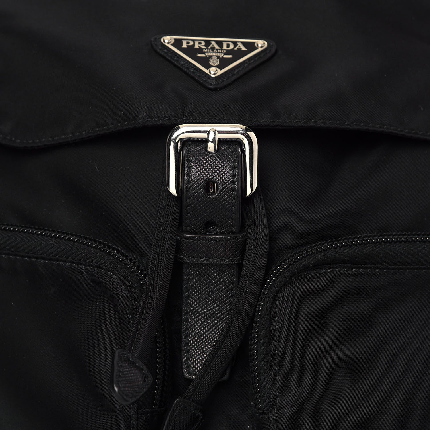 Prada Tessuto Nylon Vela Saffiano Large Backpack Black 6 of 10