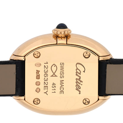 Cartier 18K Yellow Gold Alligator 23mm Baignoire Quartz Watch 4 of 5