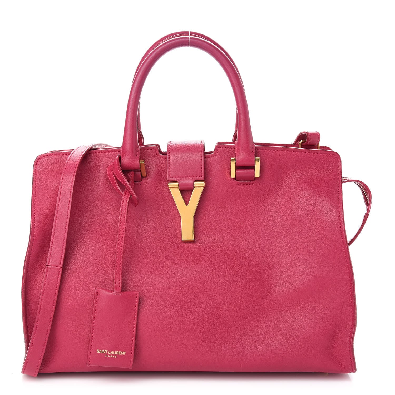 Saint Laurent Calfskin Small Classic Y Cabas Fuchsia 1 of 9