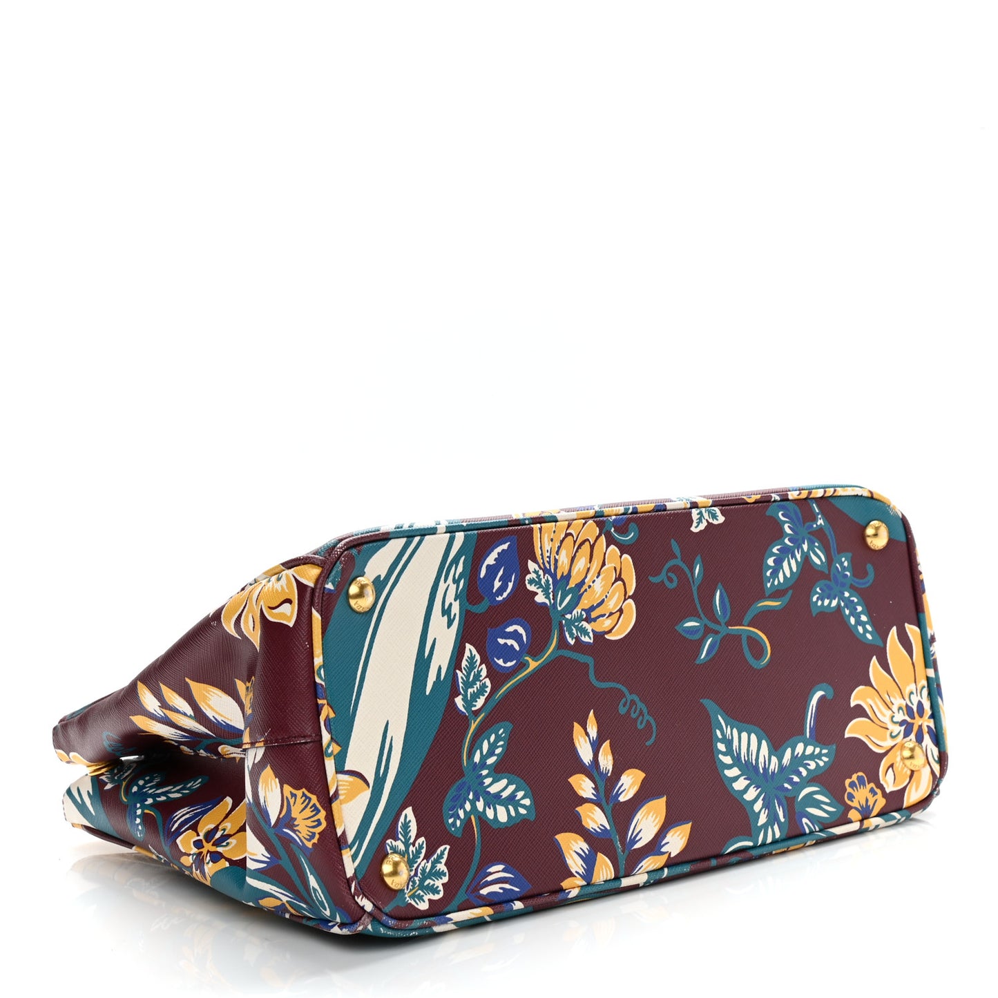 Saffiano Print Medium Galleria Double Zip Tote Amaranto