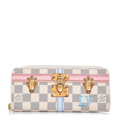 Louis Vuitton Damier Azur Summer Trunks Clemence Wallet 1 of 8