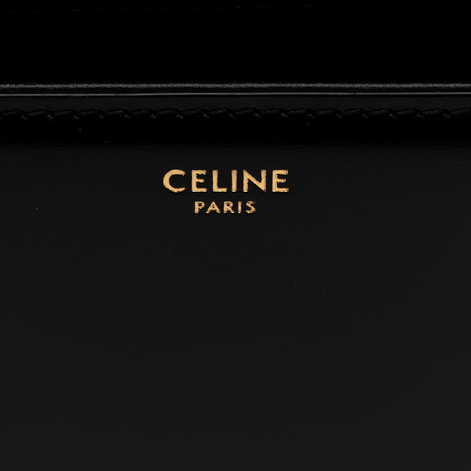 Celine Shiny Calfskin Medium Triomphe Black 6 of 12