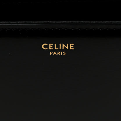 Celine Shiny Calfskin Medium Triomphe Black 6 of 12