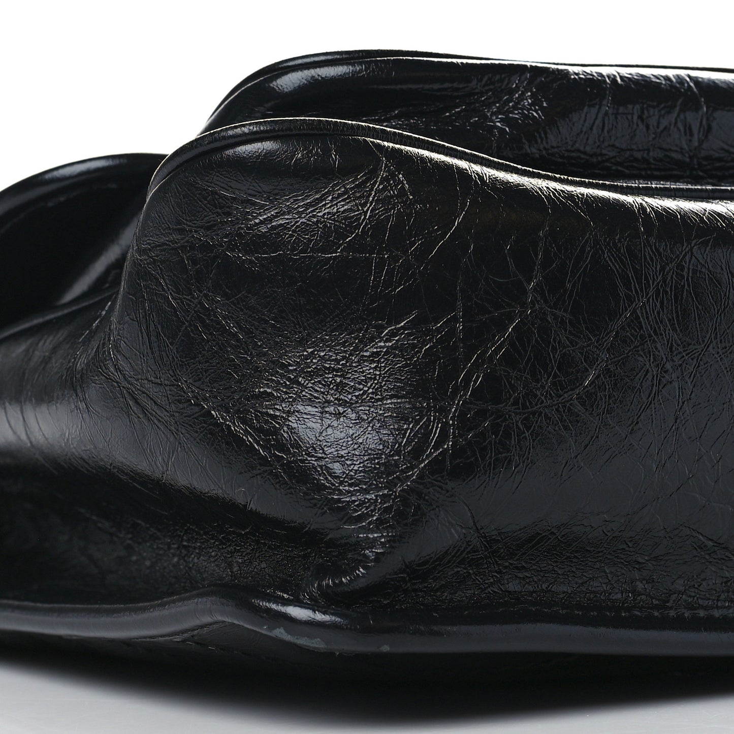 Crinkled Calfskin Matelasse Monogram Medium Niki Chain Satchel Black