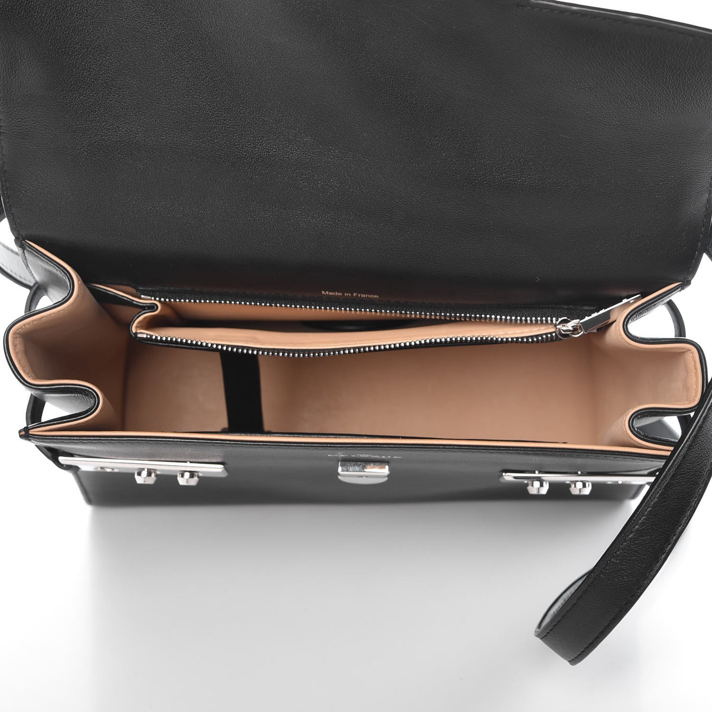 Calfskin MM Tempete Satchel Black
