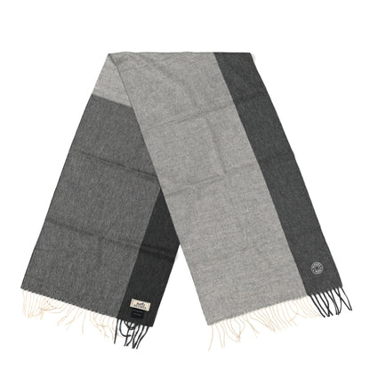 Hermes Cashmere Summer Block Muffler Gris Chine 2 of 4