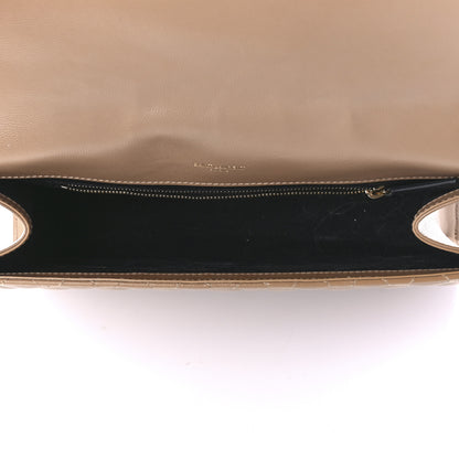 Saint Laurent Grain De Poudre Textured Mixed Matelasse Triquilt Large Monogram Satchel Cork 5 of 14
