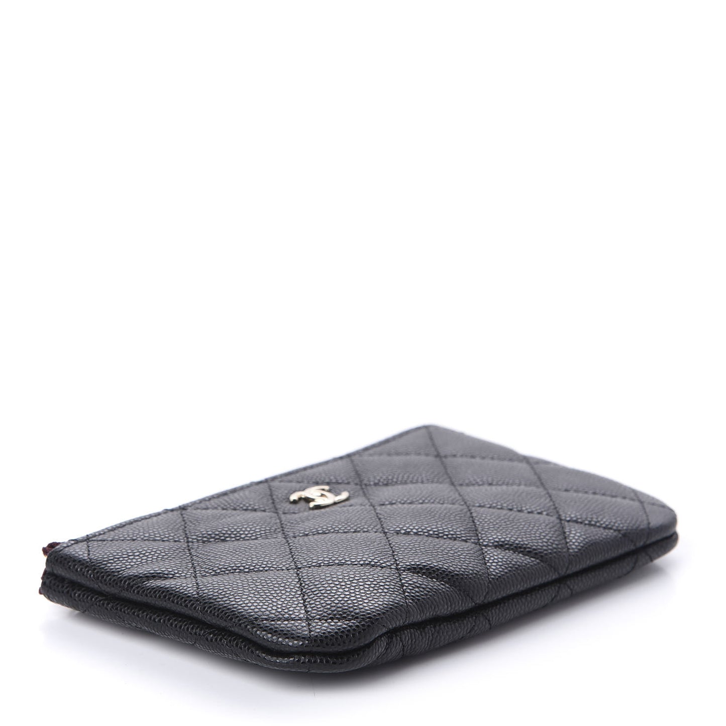 Caviar Quilted Small Cosmetic Case Black