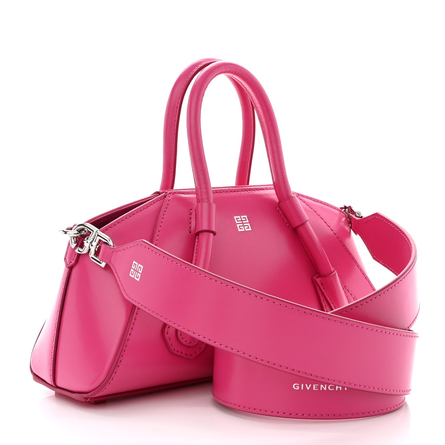 Givenchy Box Calfskin Mini Antigona Stretch Neon Pink 3 of 9