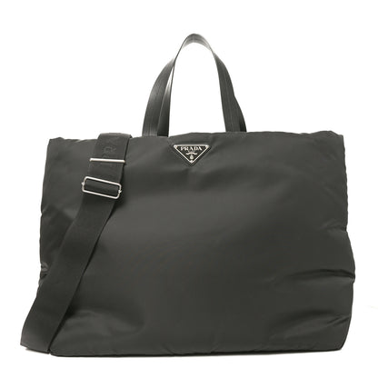 Prada Tessuto Nylon Soft Padded Large Shopping Tote Black 1 of 9