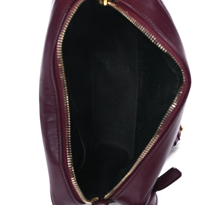 Saint Laurent Calfskin Matelasse Monogram Lou Camera Bag Dark Legion Red 5 of 12
