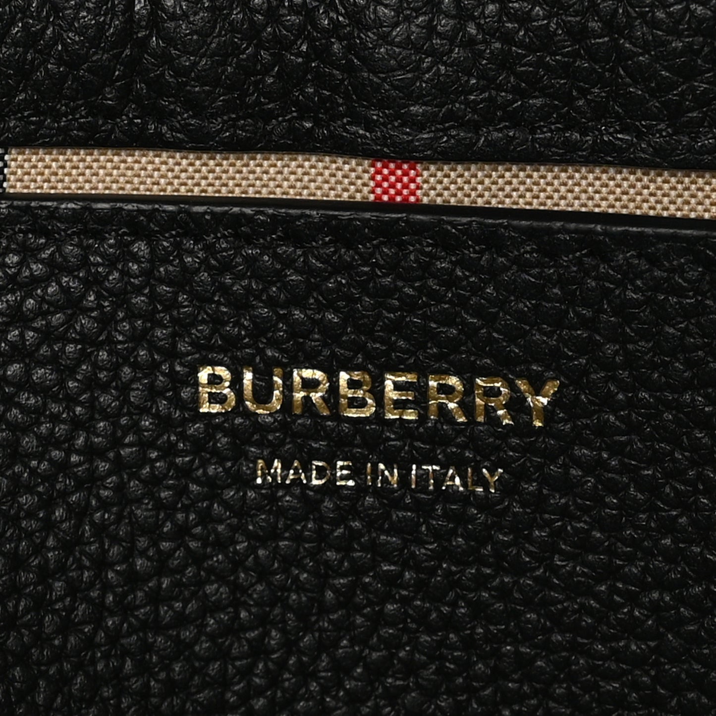 Grainy Calfskin Vintage Check Note Crossbody Bag Black
