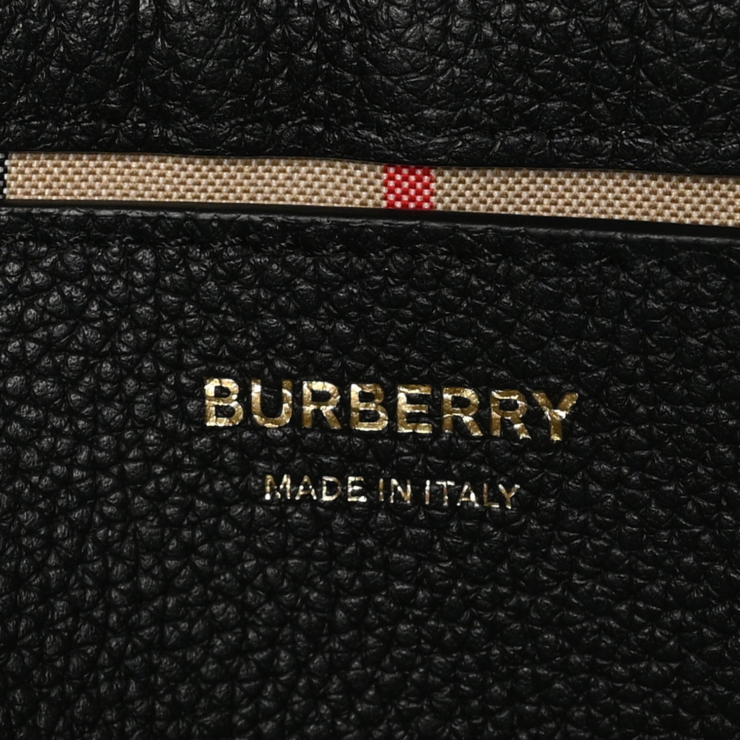 Burberry Grainy Calfskin Vintage Check Note Crossbody Bag Black 6 of 9