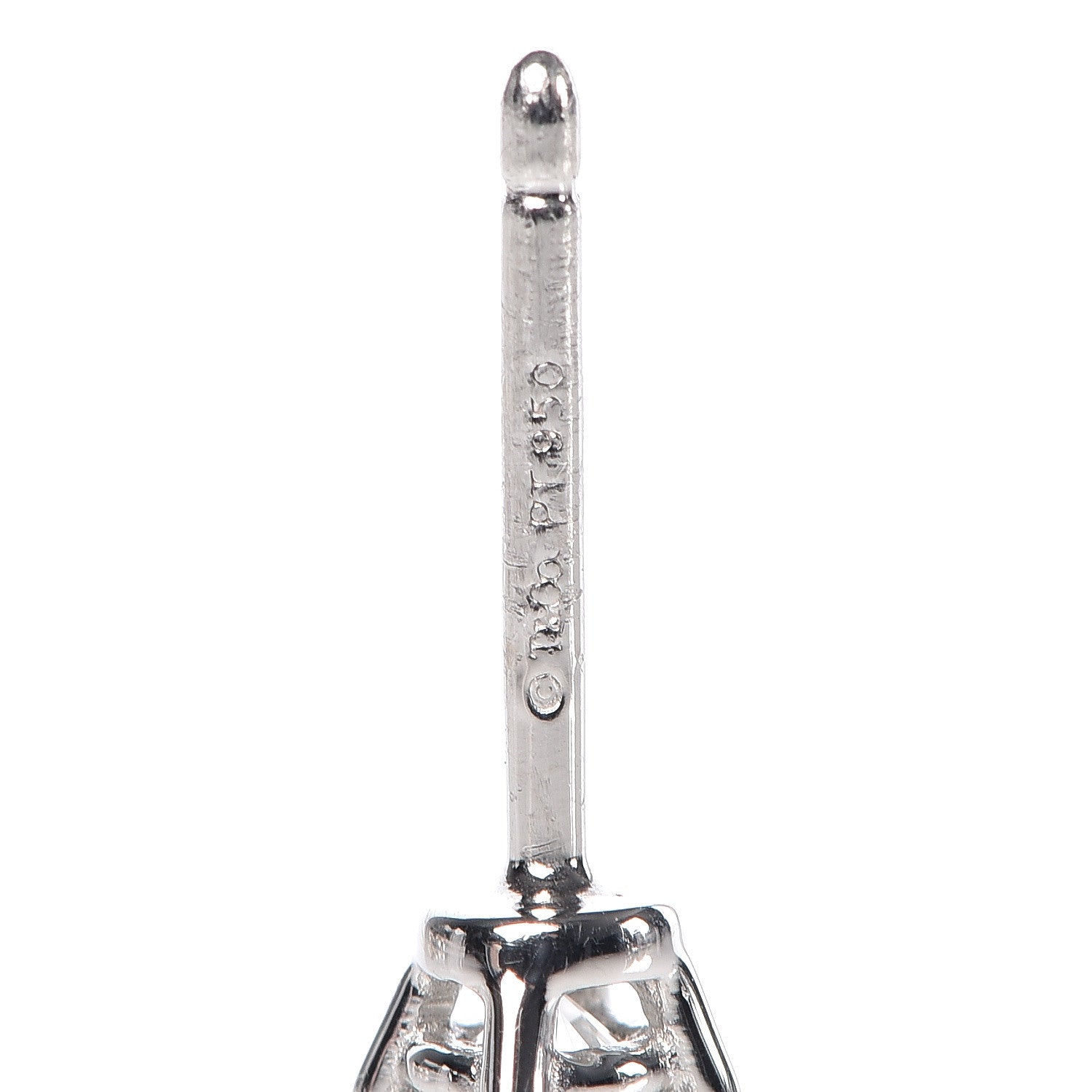 Tiffany Platinum Diamond .22ctw Solitaire Earrings 5 of 6