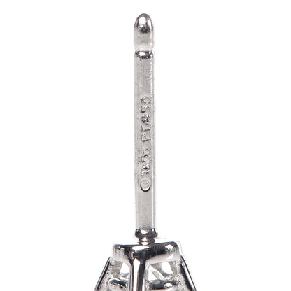 Tiffany Platinum Diamond .22ctw Solitaire Earrings 5 of 6