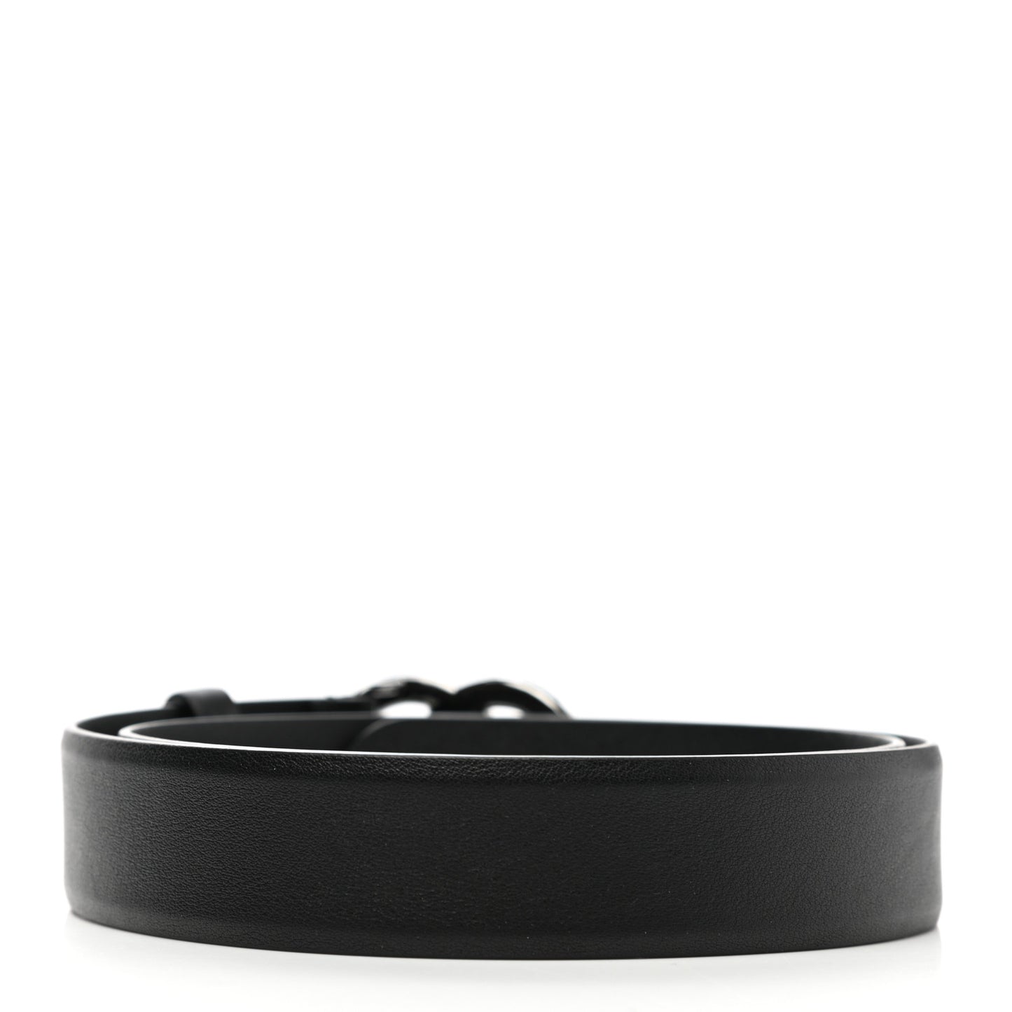 Calfskin Pearl Crystal CC Belt 75 30 Black