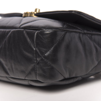 Chanel Goatskin Quilted Medium 19 Flap Black 9 of 11