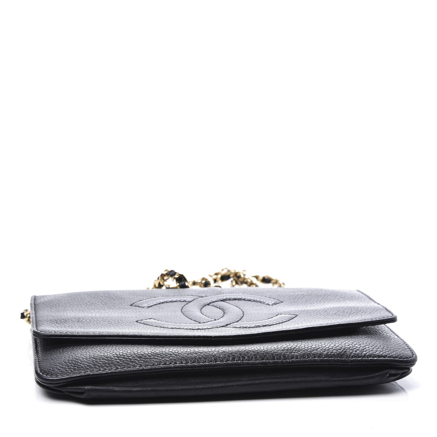 Chanel Caviar Timeless CC Wallet On Chain WOC Black 3 of 12