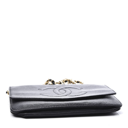 Chanel Caviar Timeless CC Wallet On Chain WOC Black 3 of 12