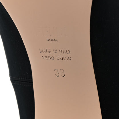 Fendi Satin Lace Promenade Pumps 38 Black Skin 7 of 12