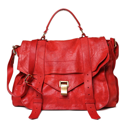 Proenza Schouler Lambskin PS1 Extra Large Satchel Lipstick Red 1 of 41