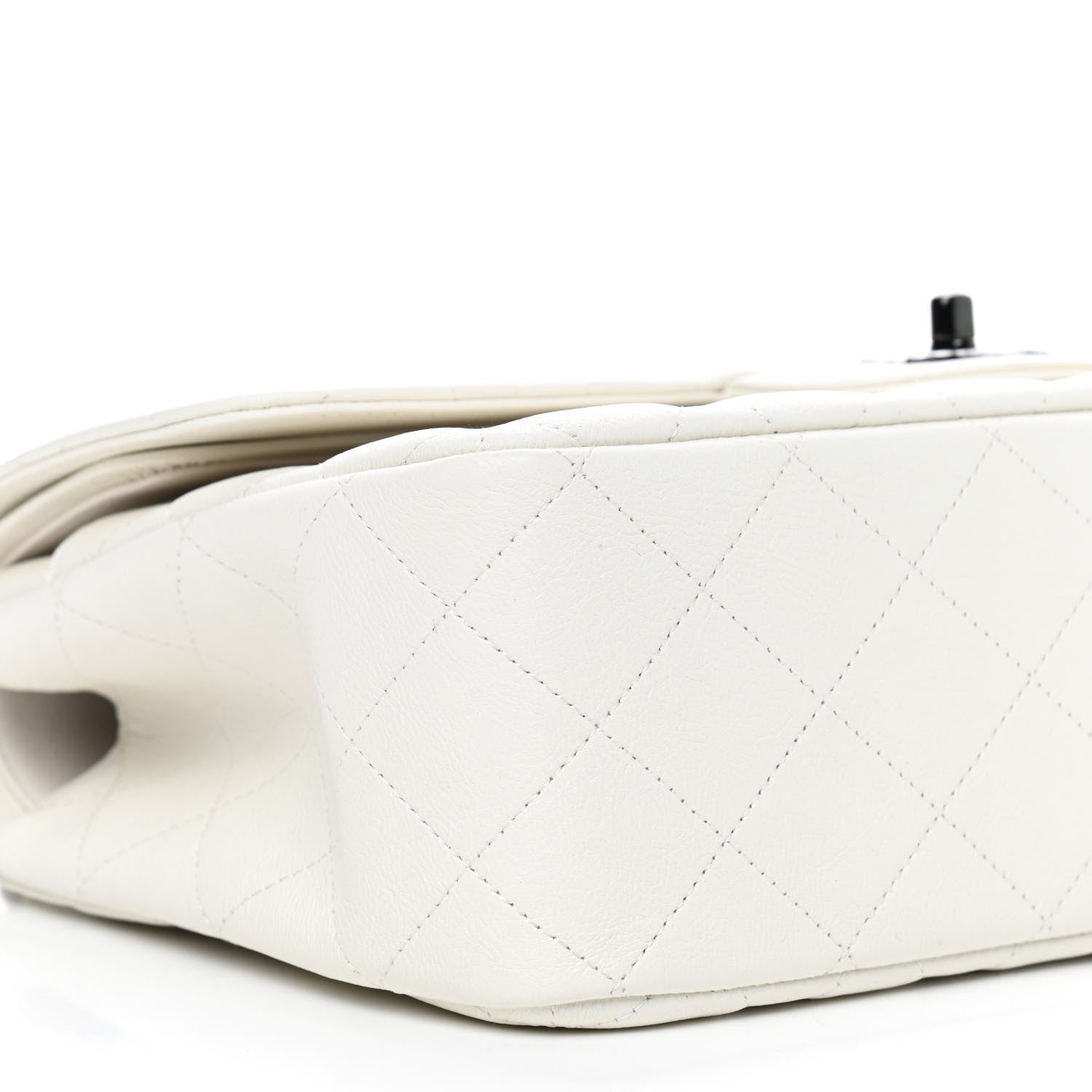 Chanel Calfskin Quilted Jumbo Double Flap White 7 of 8