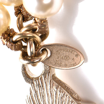 Chanel Pearl Multi Strand CC Necklace Gold 4 of 5