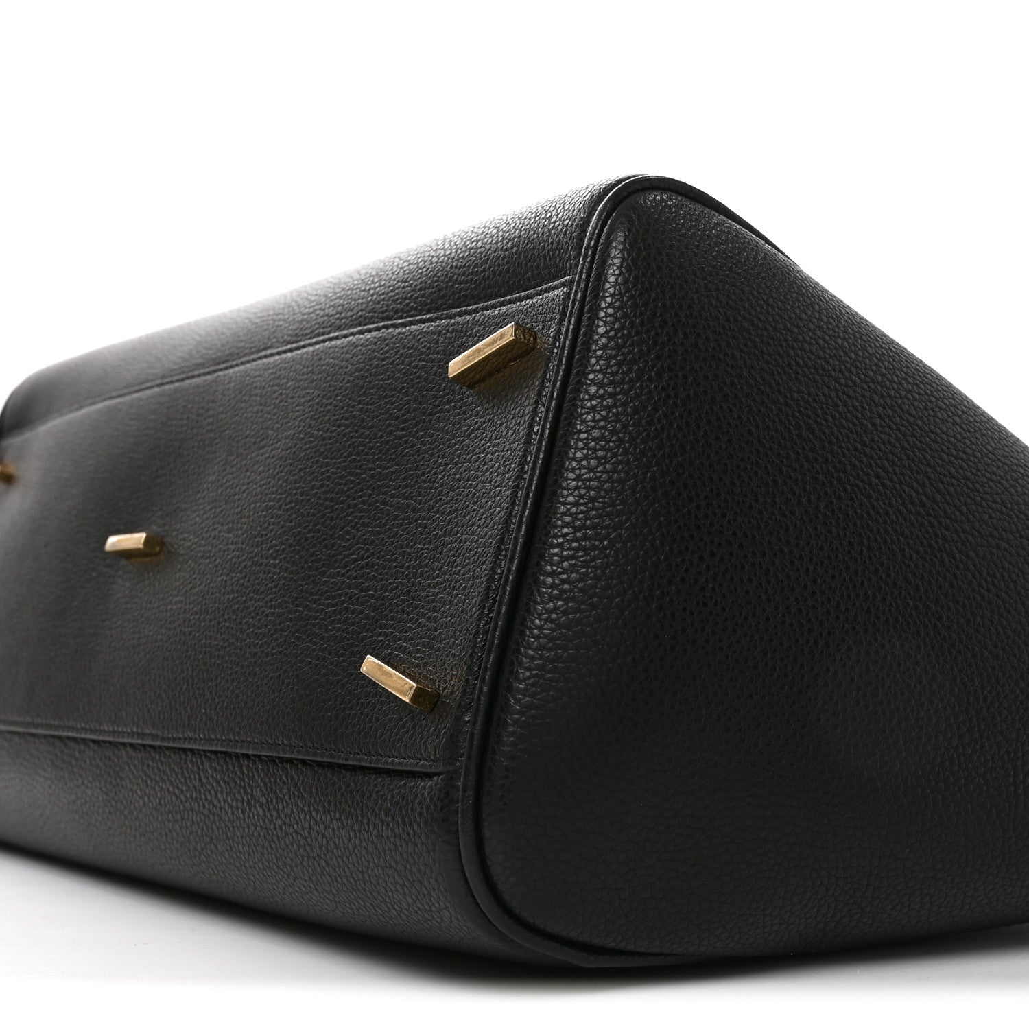 Salvatore Ferragamo Hammered Calfskin Firenze East West Tote Bag Black 10 of 10